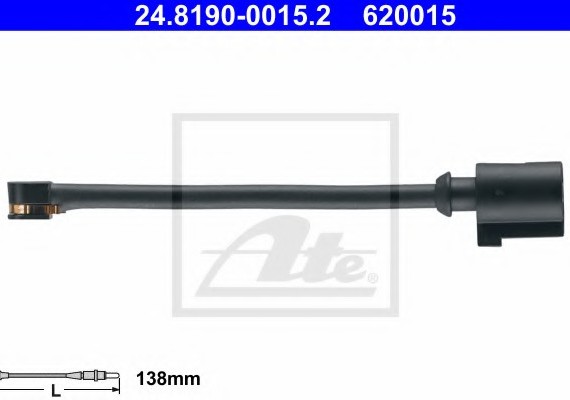 24819000152 Ate Датчик износа торм.колодок зад.(min 2) 24819000152 ATE
