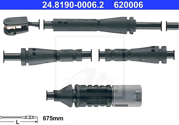 24819000062 Ate Датчик износа зад.колодок bmw f01 11=> 24819000062 ATE