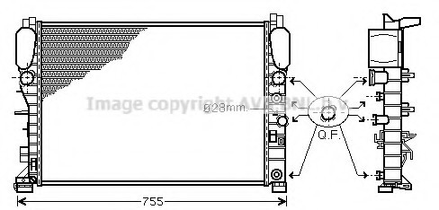 MSA2342 AVA COOLING Радиатор MB W211 2.3-3.5/2.0D/2.2D A/T 03- MSA2342 AVA