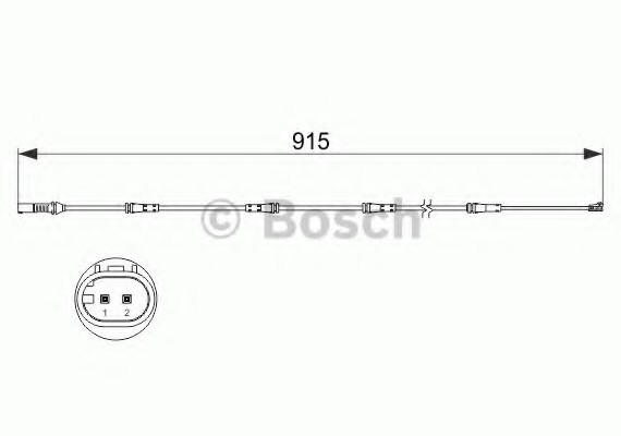 1987473509 BOSCH Датчик зносу торм. 1987473509 1987473509 BOSCH