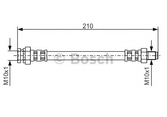 1987476502 BOSCH Тормозной шланг передний задний 210мм 1987476502 BOSCH