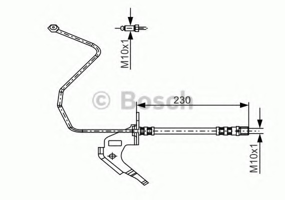 1987481162 BOSCH ШЛАНГ ГАЛЬМ. ЗАДНІЙ ПРАВ