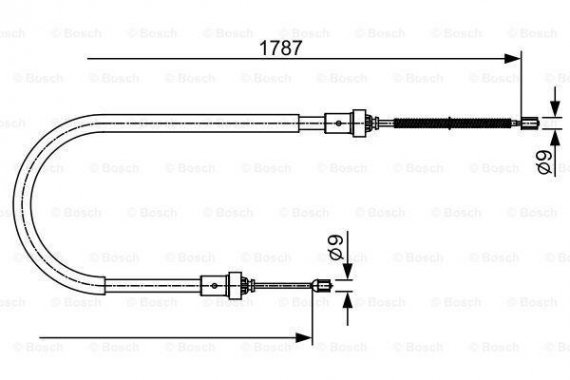 1987482410 BOSCH Трос ручн.тормоза RENAULT DUSTER 4x2 1987482410 BOSCH