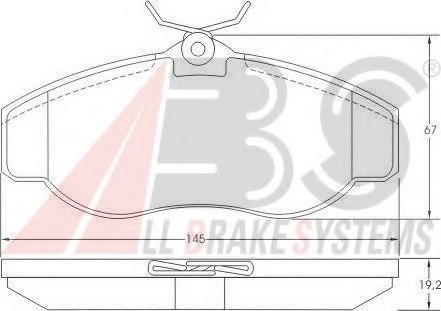36941 ABS Комплект тормозных колодок, дисковый тормоз 36941 ABS