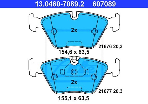 13046070892 Ate Колодки bmw 5-серия e39 wva2167621677 13046070892 ATE