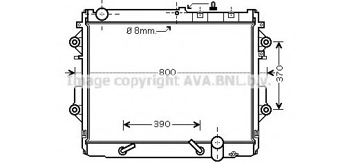 TO2490 AVA COOLING Радиатор TOYOTA LAND CRUISER 200 4.5D 08- TO2490 AVA