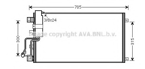 DNA5283D AVA COOLING Конденсер NISSAN QASHQAI 1.5 DCi 10/06- DNA5283D AVA