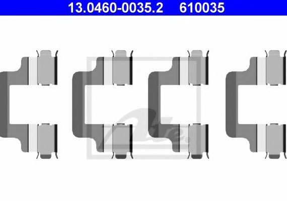 13046000352 Ate Комплект монтажный тормозных колодок 13046000352 ATE