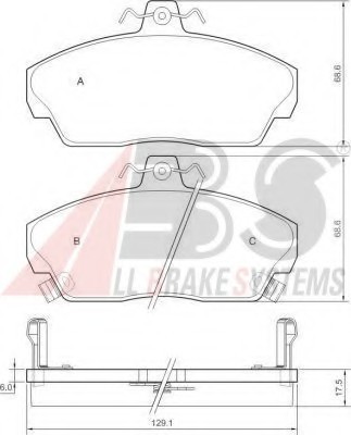 36746 ABS Колодка торм. HONDA CIVIC передн. (пр-во ABS) 36746