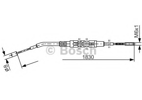 1987477008 BOSCH Трос, стояночная тормозная система 1987477008 BOSCH