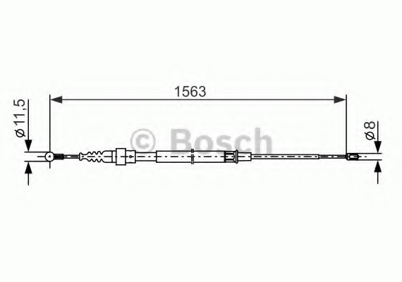 1987477891 BOSCH Трос, стояночная тормозная система 1987477891 BOSCH