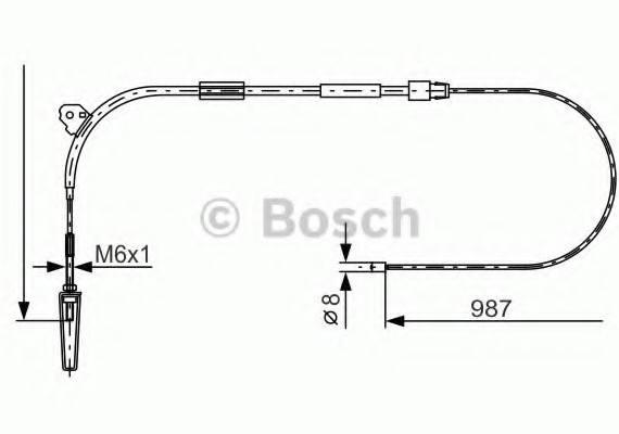 1987477960 BOSCH Трос, стояночная тормозная система 1987477960 BOSCH