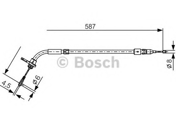 1987477224 BOSCH Трос, стояночная тормозная система 1987477224 BOSCH