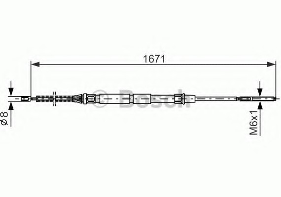 1987477626 BOSCH Трос, стояночная тормозная система 1987477626 BOSCH