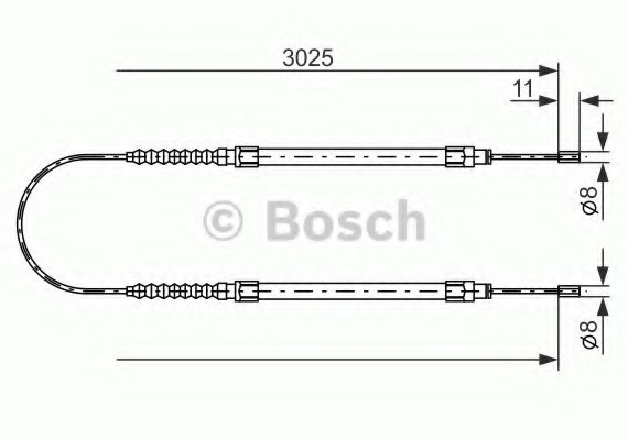 1987477113 BOSCH Трос, стояночная тормозная система 1987477113 BOSCH