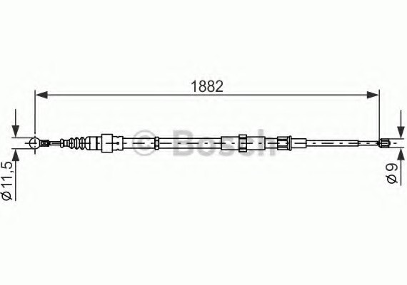 1987482193 BOSCH Трос, стоянкова гальмівна система 1987482193 BOSCH