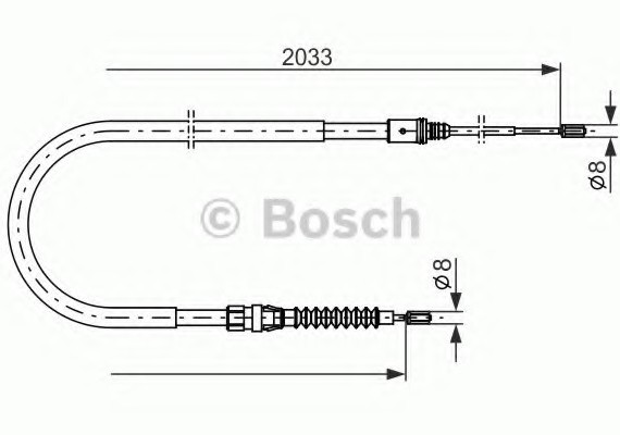 1987482190 BOSCH Трос, стояночная тормозная система 1987482190 BOSCH