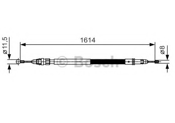 1987482007 BOSCH Трос, стояночная тормозная система 1987482007 BOSCH