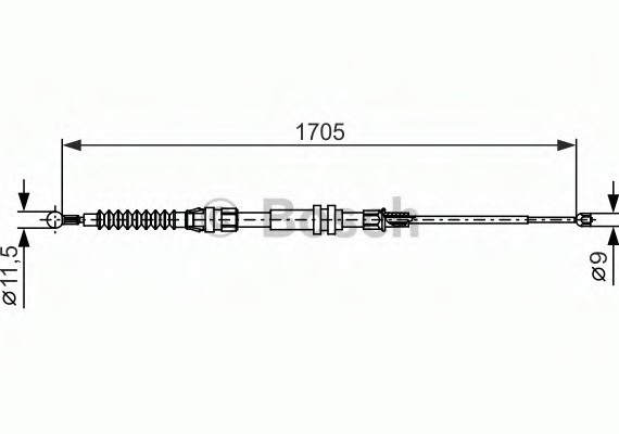 1987482377 BOSCH Трос, стояночная тормозная система 1987482377 BOSCH