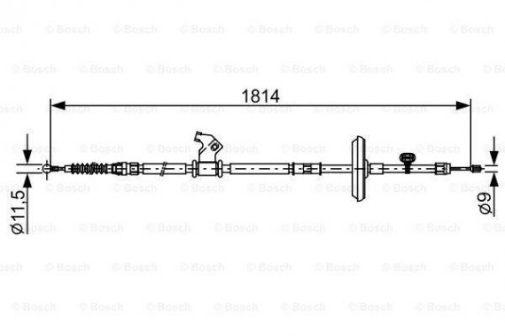 1987482502 BOSCH Трос, стоянкова гальмівна система 1987482502 BOSCH