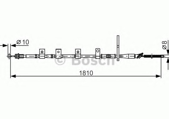 Фото трос ручного гальма 1987482356 BOSCH 1987482356 BOSCH Трос ручного гальма