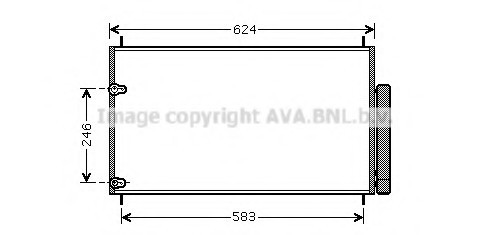 TOA5405D AVA COOLING Конденсер TOYOTA COROLLA 07-/AURIS 08- TOA5405D AVA