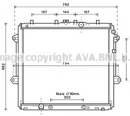 Радіатор TOYOTA LAND CRUISER 150 4.0 09- TO2616 AVA