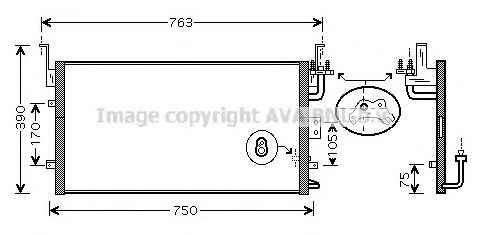 HY5135 AVA COOLING Радиатор кондиционера hyundai sonata 02- HY5135 AVA
