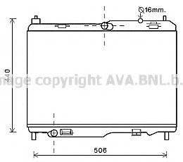 FD2442 AVA COOLING Радиатор FORD FIESTA 1.4TD/1.6TD M/T 08- FD2442 AVA