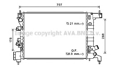 CTA2047 AVA COOLING Радиатор CHEVROLET AVEO 1.2/1.4 M/T 11- CTA2047 AVA