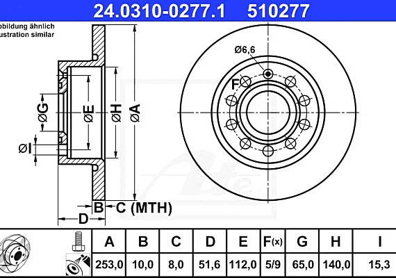 24031002771 Ate Диск гальмівний Power Disc