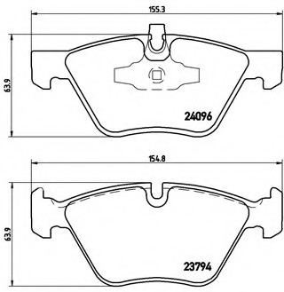 P06040 BREMBO (Германия) Колодки гальмівні | перед | P06040 BREMBO