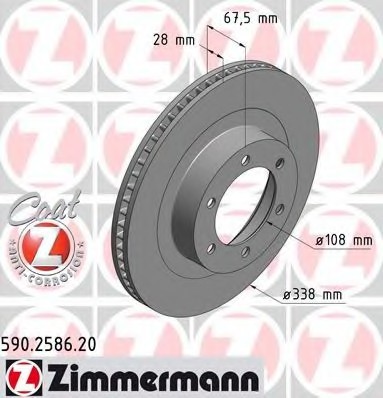 590258620 Zimmermann Диск тормозной