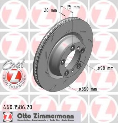 Фото диск гальмівний 460158720 Zimmermann 460158720 Zimmermann Диск гальмівний