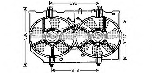 DN7513 AVA COOLING Вентилятор радиатора NISSAN X-TRAIL 01- DN7513 AVA