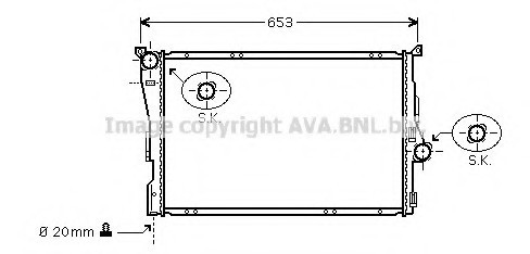 BWA2278 AVA COOLING Радиатор BMW E46 1.6-3.0/2.0D/3.0D 98- BWA2278 AVA