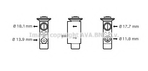 BW1238 AVA COOLING Выключатель пневматический кондиционера BW1238 AVA