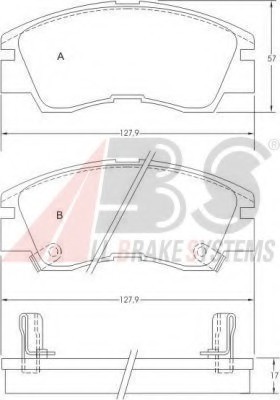 36648 ABS Колодки тормозные дисковые, комплект 36648 A.B.S.