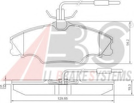 36976 ABS Колодки тормозные дисковые, комплект 36976 A.B.S.