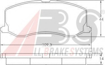 37017 ABS Колодки тормозные дисковые, комплект 37017 A.B.S.