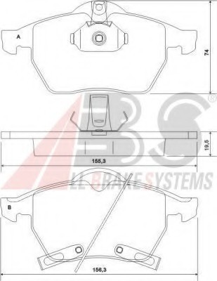 37116 ABS Колодки тормозные дисковые, комплект 37116 A.B.S.