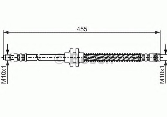 Тормозной шланг передний 455.0мм 1987476126 BOSCH