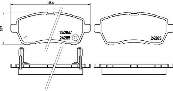 P16013 BREMBO (Германия) Комплект тормозных колодок передних P16013 BREMBO