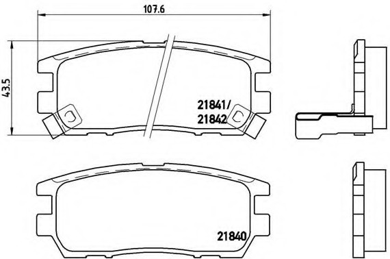 P54018 BREMBO (Германия) Колодки зад mitsubishi pajero 98-00 P54018 BREMBO