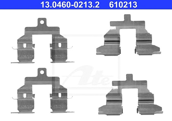13046002132 Ate Ком/кт монтажный тормозн.колодок 13046002132 ATE