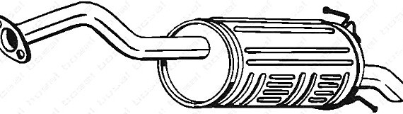 163055 BOSAL,Bosal Benelux N.V. Глушник вихлопних газів кінцевий 163055 BOSAL