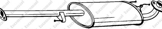 282863 BOSAL,Bosal Benelux N.V. Глушник вихлопних газів кінцевий 282863 BOSAL