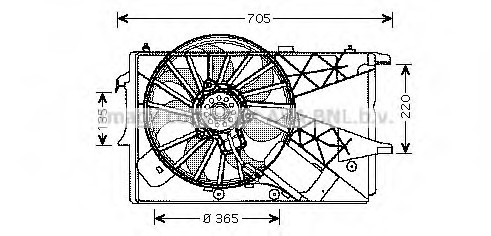 Фото вентилятор РАДИАТОРА OPEL MERIVA -10 OL7527 AVA OL7527 AVA COOLING OL7527 AVA COOLING Вентилятор РАДИАТОРА OPEL MERIVA -10 OL7527 AVA