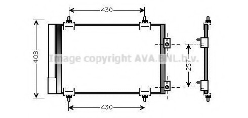 CNA5231D AVA COOLING Радиатор кондиционера с осушителем CNA5231D AVA