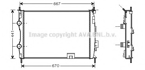 DNA2280 AVA COOLING Радиатор NISSAN QASHQAI 2.0 A/T 07- DNA2280 AVA